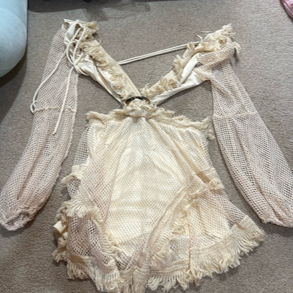 Cream summer mini dress from 12th tribe